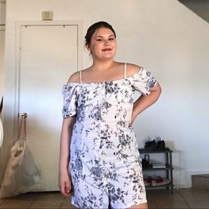 A cute blue dress great for summer. (Girl my face)